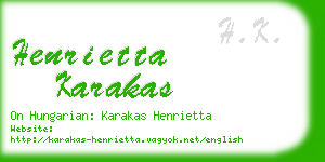 henrietta karakas business card